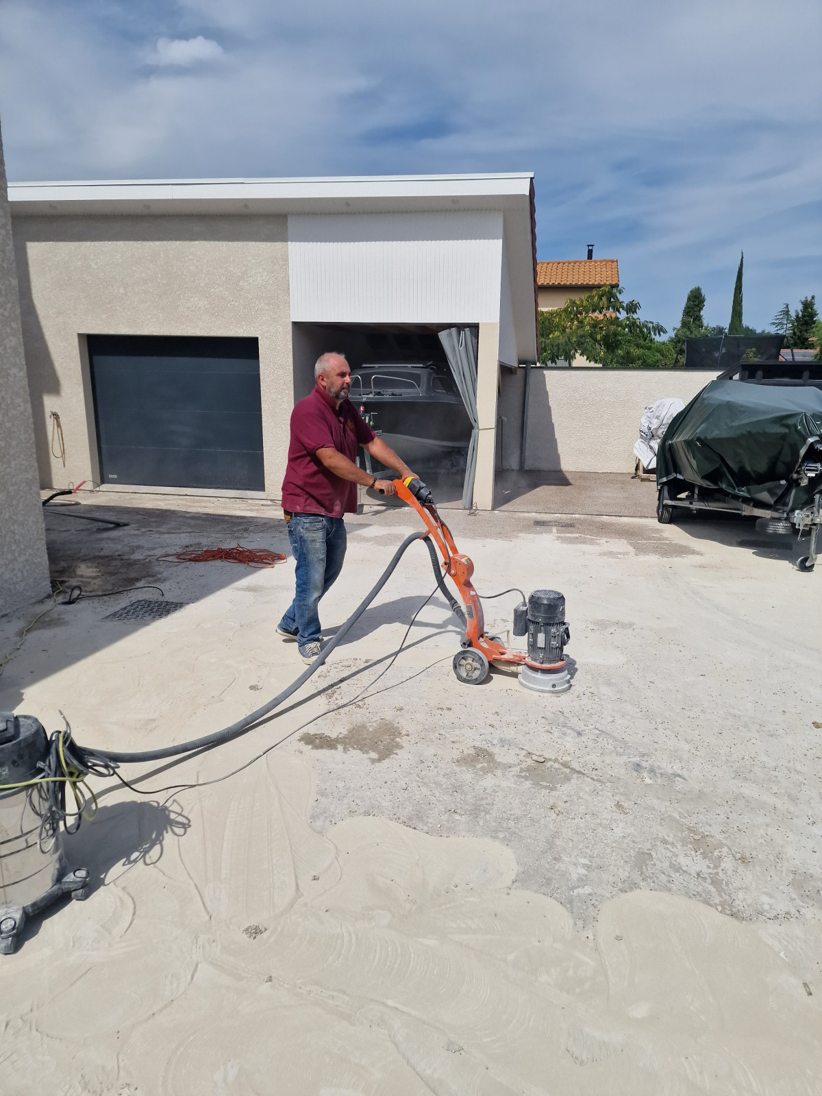 Terrasse en moquette de marbre, tapis de pierre sur lyon 
