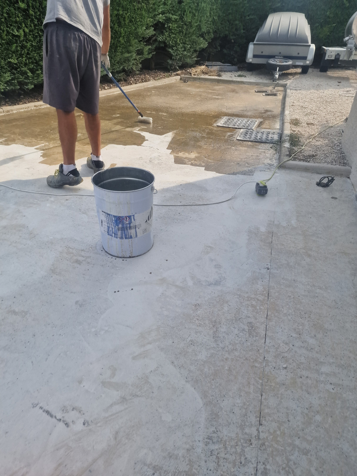 Terrasse en moquette de marbre, tapis de pierre sur lyon 