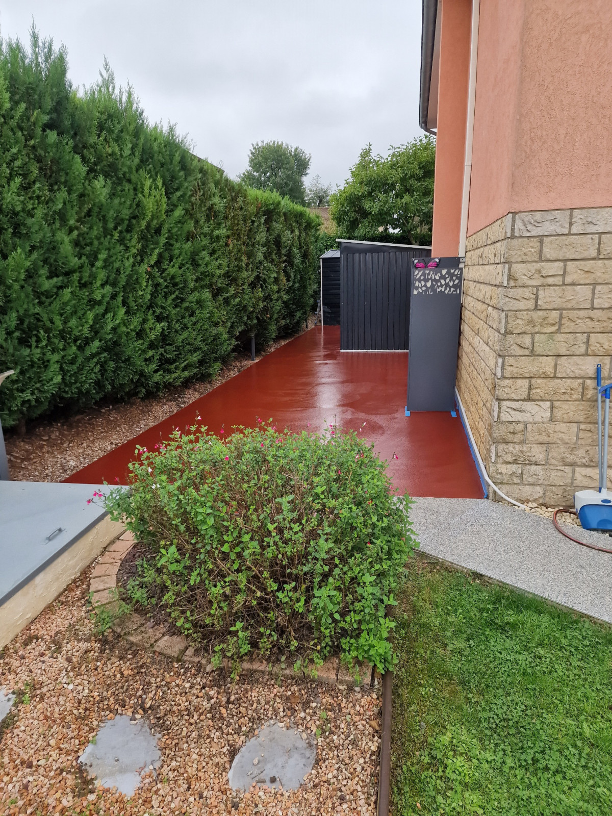 sol extérieur en résine polyaspartique sur lyon 