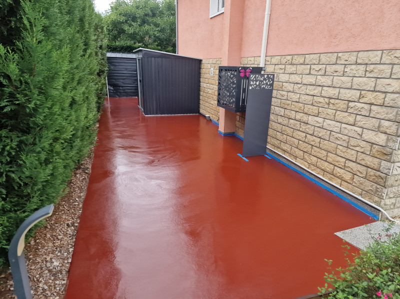 sol extérieur en résine polyaspartique sur lyon 
